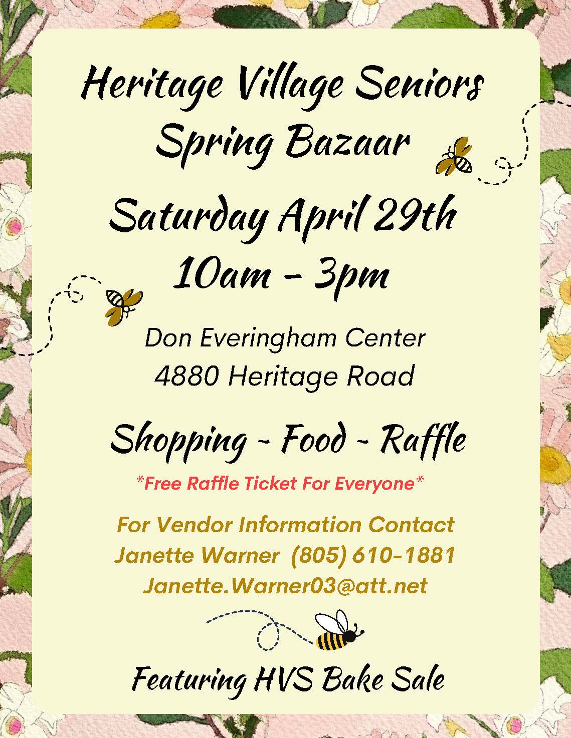 HVS Seniors Spring Bazaar